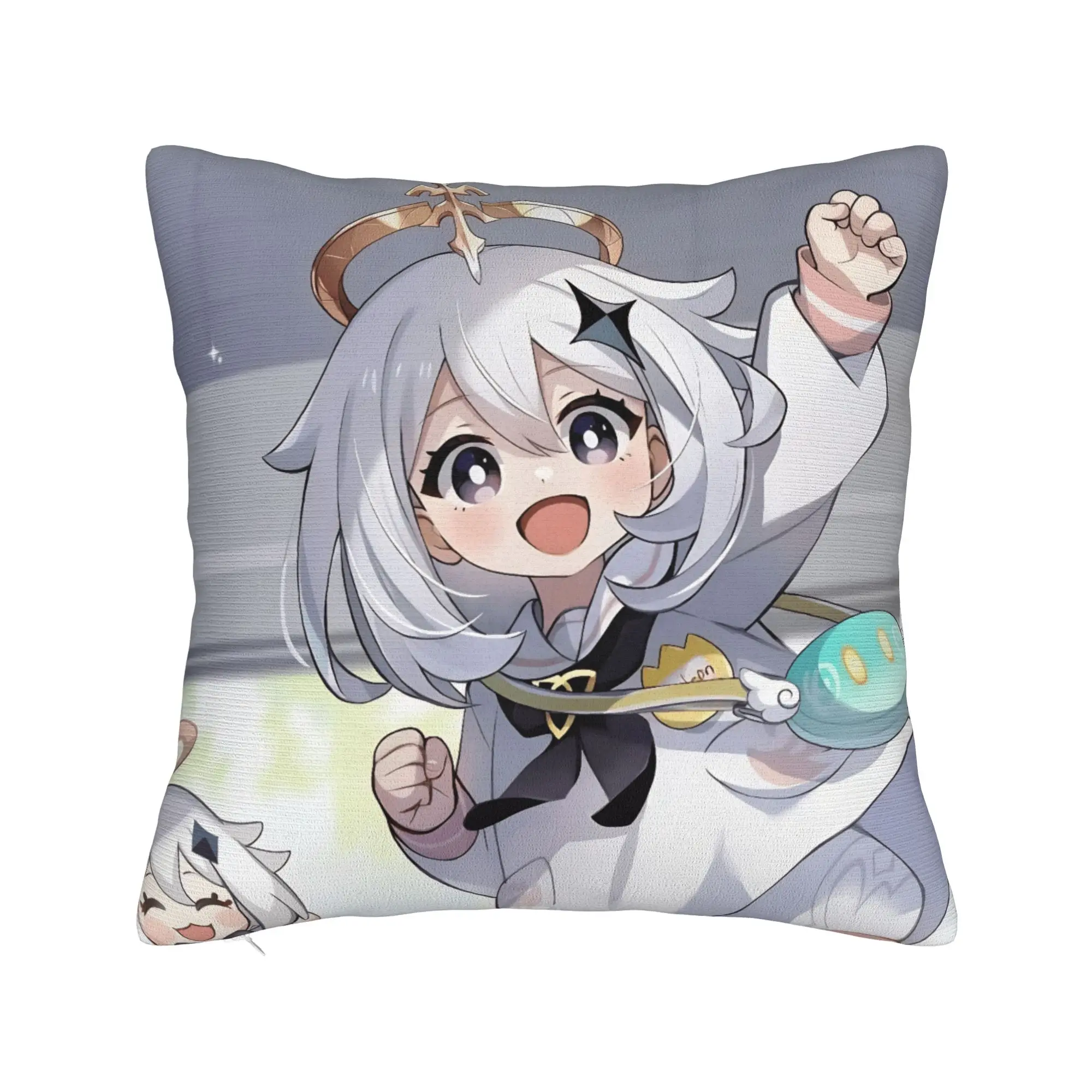 Anime Game G-Genshin Impact Pillow Cover  Vintage Pillow Case For Living Room Bed Chair Graphic Pillowcases Birthday Present