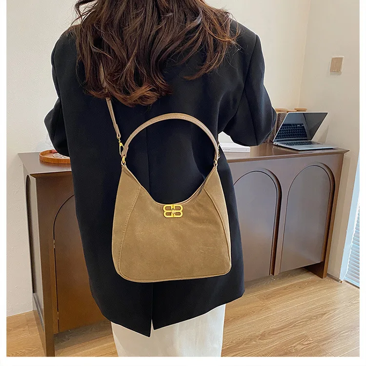 ‌ Borsa a tracolla in pelle scamosciata da donna alla moda 2025 - Borsa tote con stampa leopardata per lo shopping e le gite, leggera con tracolla regolabile ‌