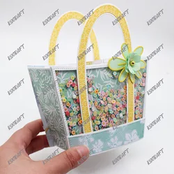 KSCRAFT 3D Tote Shaker Add On Metal Cutting Dies Stencils for DIY Scrapbooking Decorative Embossing DIY Paper Cards