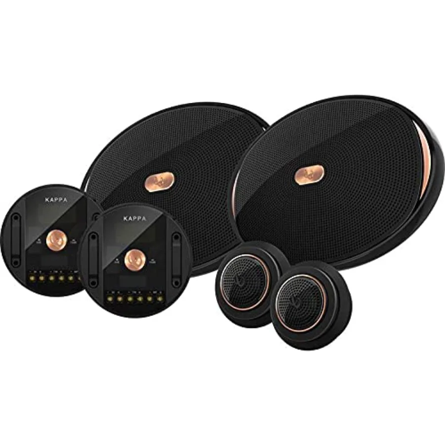 

Car audio component speakers bundle for 6x9-inch installation polypropylene cones black finish high-power handling and wide fre