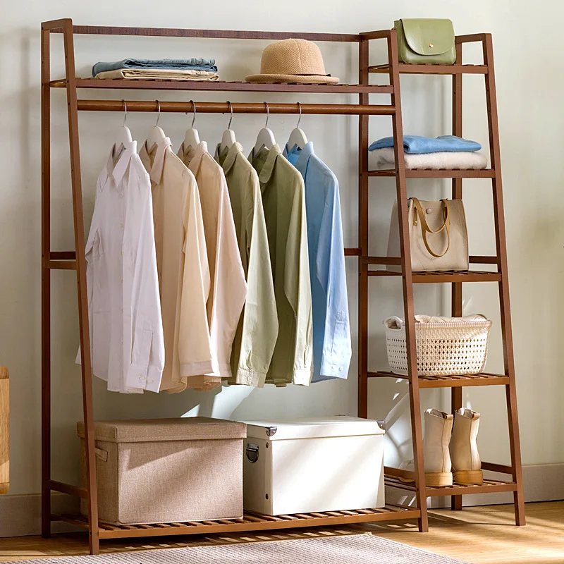 Coat rack Floor-to-ceiling household hanger Floor rack for hanging clothes Bedroom vertical pole