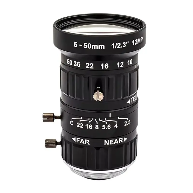 Superior High Definition 12 Megapixel 5-50Mm C Mount Camera Lens 1/2.3-Inch Varifocal Industrial Lens