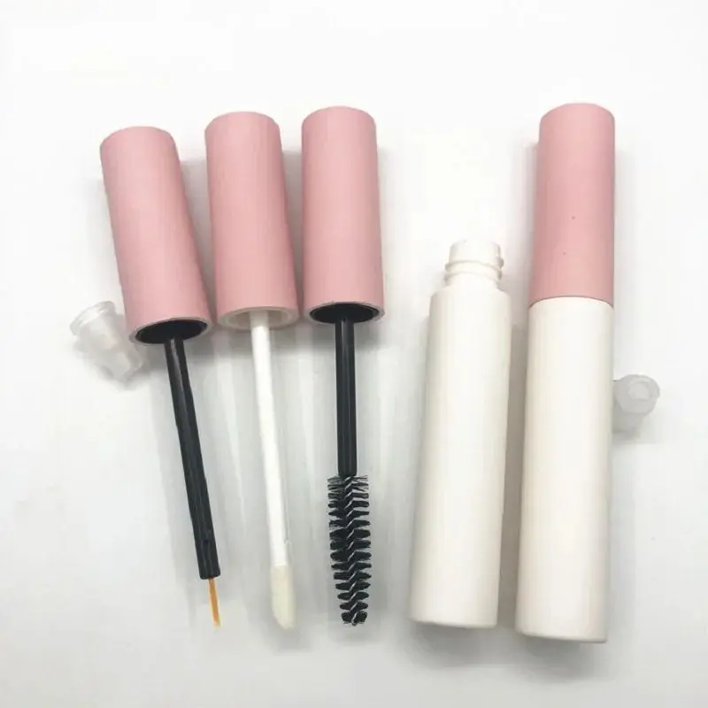 25Pcs 10ml Empty Lipgloss Base Eyeliner Brush Tube Rose Gold Pink Silver White Lid Cosmetic Container Eyelash Growth Liquid