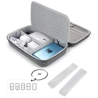 Organisateur d'accessoires électroniques de voyage de grande capacité, sac de rangement Portable pour câble de disque dur de tablette, Airbag EVA Duricrust 3