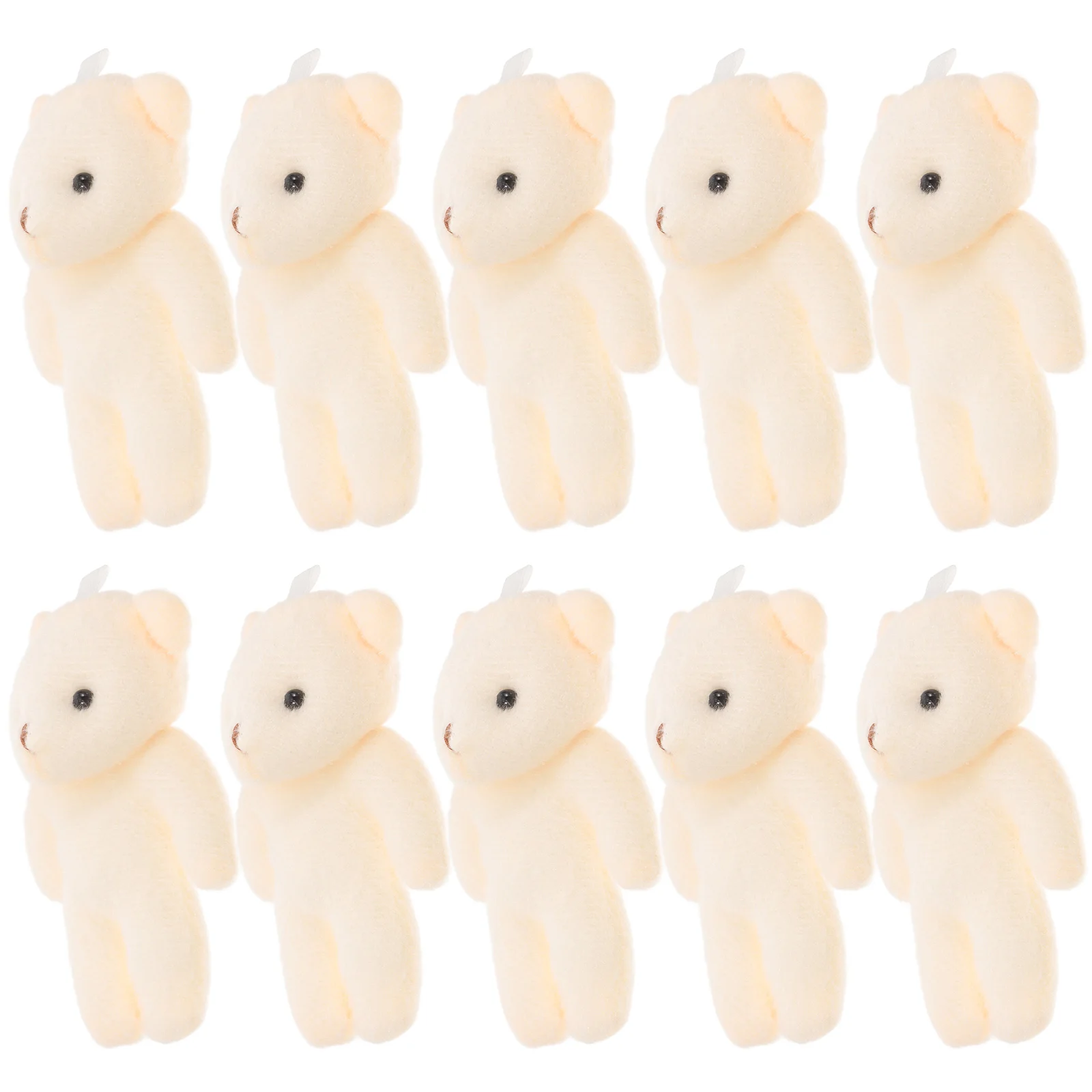 10 Pcs Mini Bear Children's Toys Cartoon Small Dolls Bed Decoration for Girls Cloth Kids