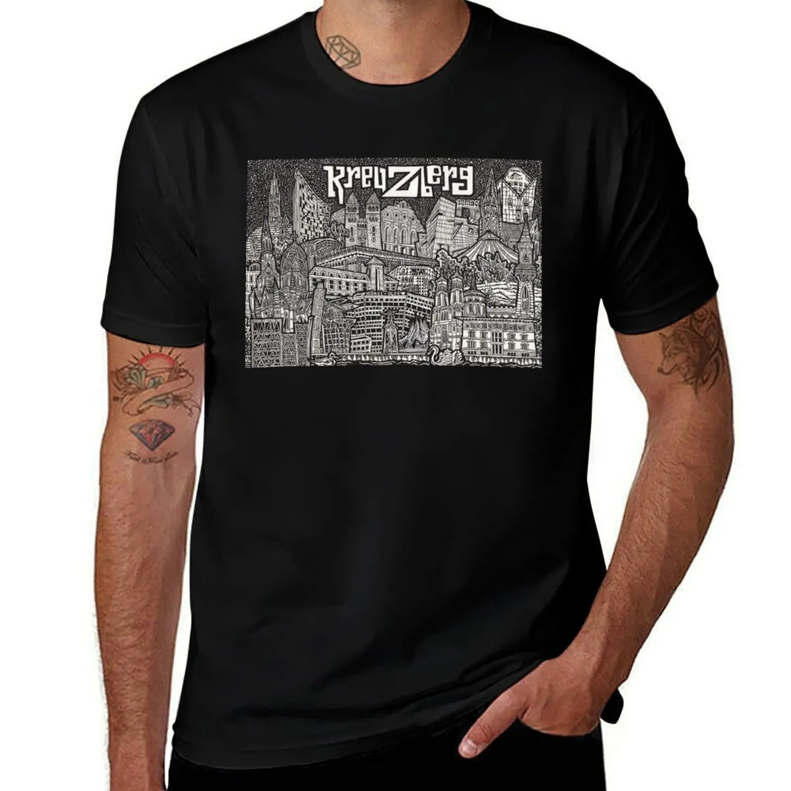 

Kreuzberg, berlin Kiez - Hand-drawn illustration T-Shirt Cool Feeling Summer Tee Shirt