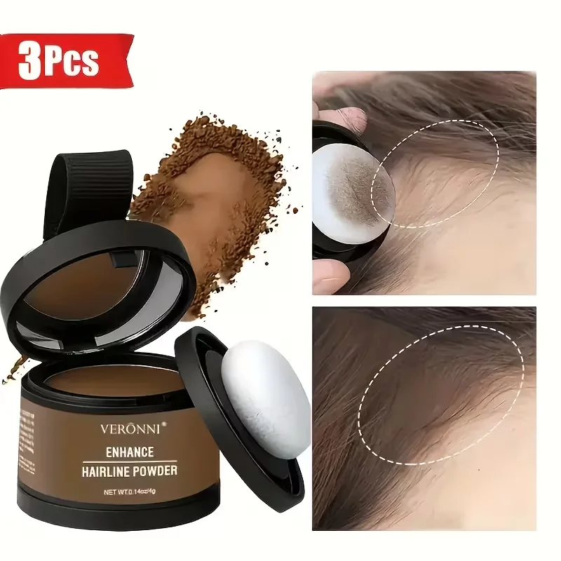 6 Color Hair Line Powder Black Root Up Natural Instant Waterproof Instant Black Root Cover & Hair Shadow Filler Root Touch Up