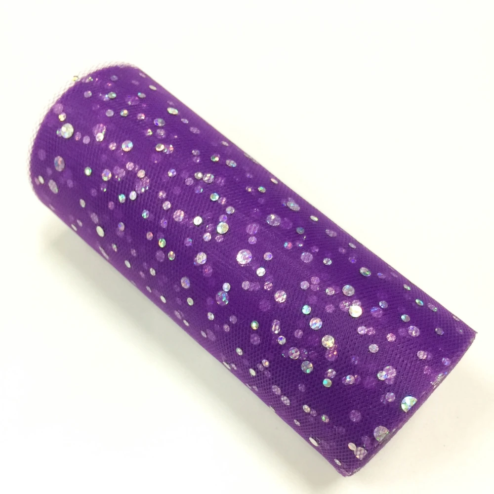 Glitzer-Pailletten-Tüllstoffrolle 6 Zoll x 25 Yards in verschiedenen Farben, geeignet für Tischdekorationen, Hochzeitsdekorationen, Babypartydekorationen. – Detail 15