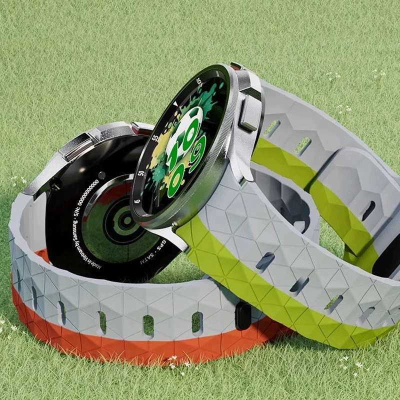 20mm Band for Samsung Galaxy Watch 6 4 5 44mm 44mm/Classic 43mm 47mm Pro Silicone No Gaps correa Bracelet Galaxy watch 6 strap image 3