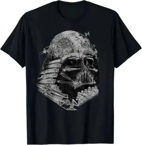 

Cartoon Cotton T-shirt Men's Black Detailed Printed Short-sleeved Casual Top Streetwear Casual Breathable and Comfortable