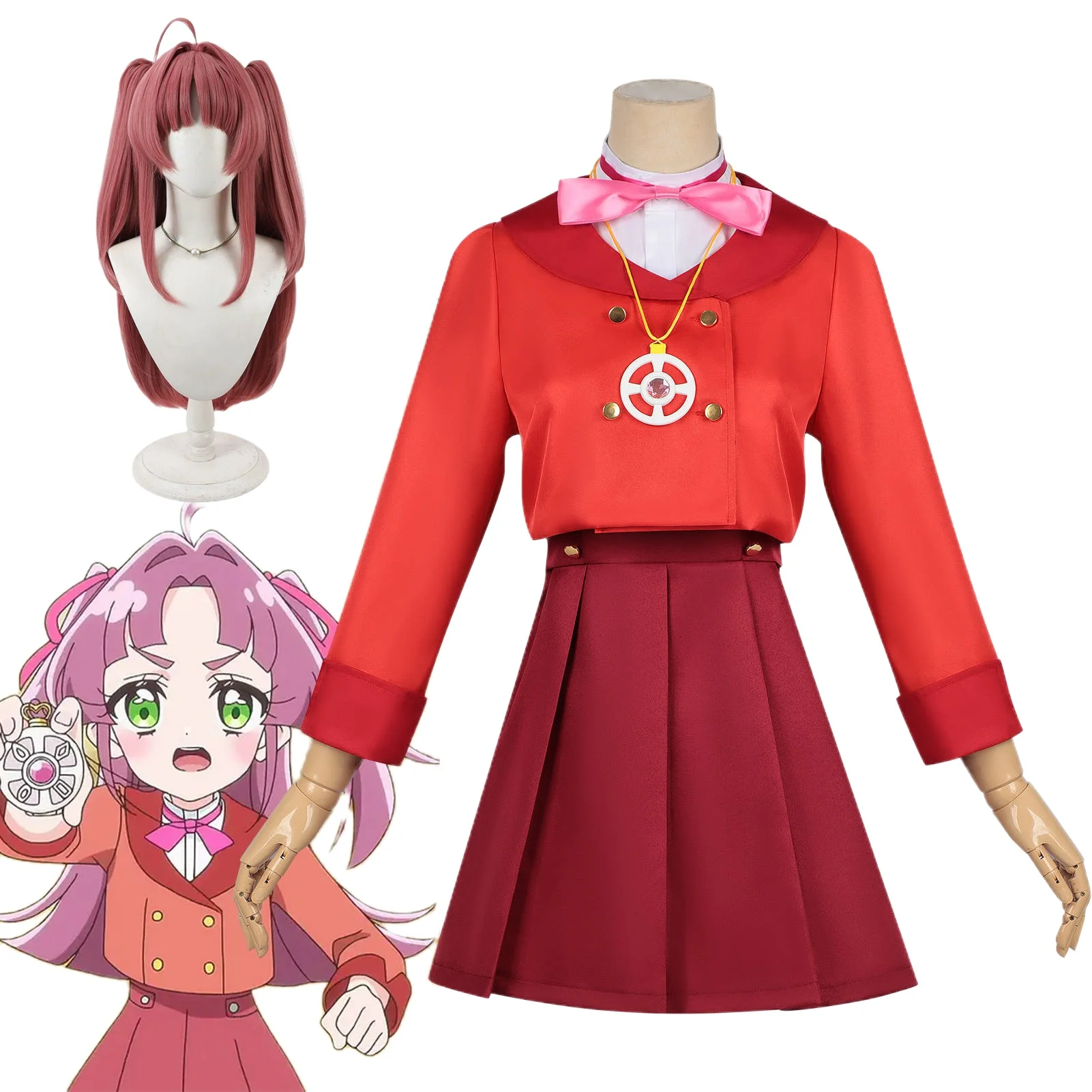 

Аниме-сериал «Детектив Премиум»! Костюм для косплея Кобаяши Микуру с париком