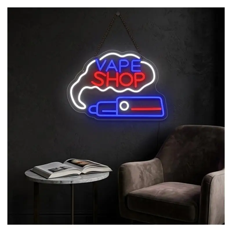 "Vape Shop Business" Neon Sign USB Dimmable LED Light Cigarette Shops Bars Pubs Billboard Grand Opening 40X30cm view 3