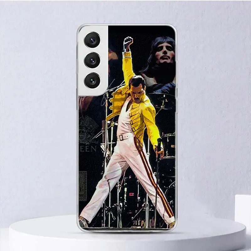 Rock Funky Freddie Mercury Queen Soft Case For Samsung Galaxy S24 S23 S22 S21 Ultra S20 FE S10 Plus Phone Cover S9 S8 + S10E Fun