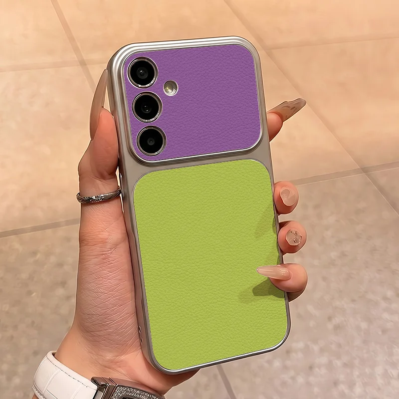Case For Samsung Galaxy A57 A56 A55 A37 A36 A35 A27 A26 A17 A07 Leather Case S23 S24 S25 S26 Ultra Cute Dopamine Hit Color Cover