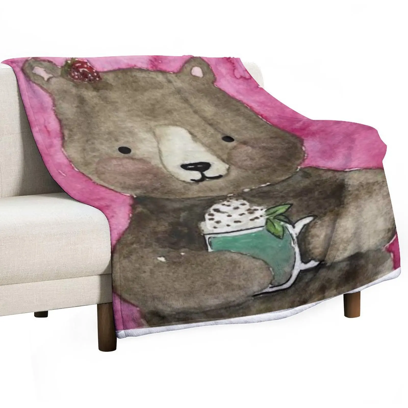 

A bear for a friend Throw Blanket sofa bed Luxury bed plaid Beach Blankets