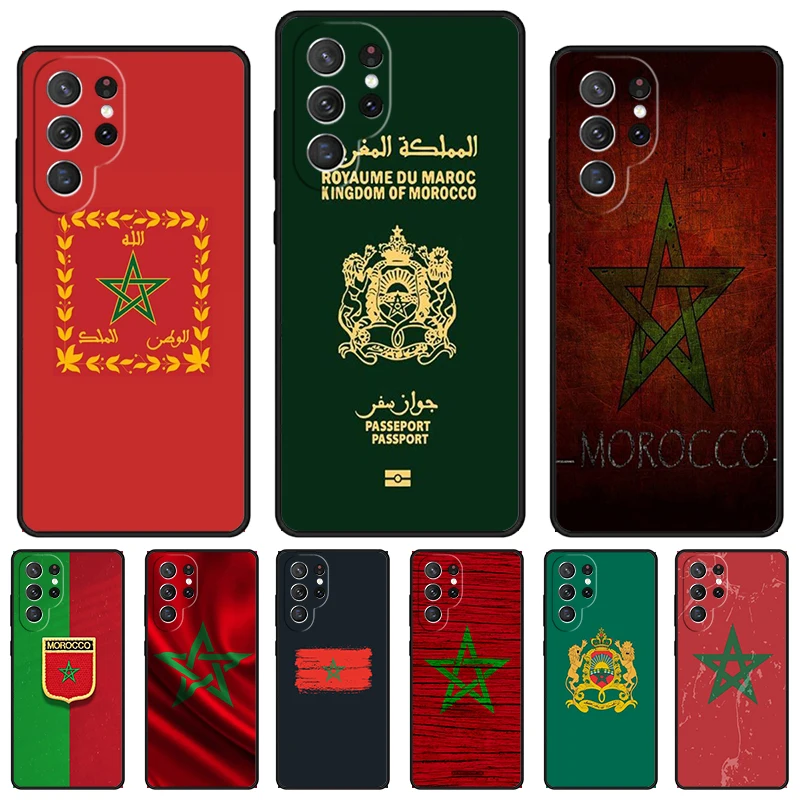 Morocco Flag phone case For Samsung Galaxy S24 S25 S23 S22 Ultra Note 10 20 Plus S20 S21 FE Cover