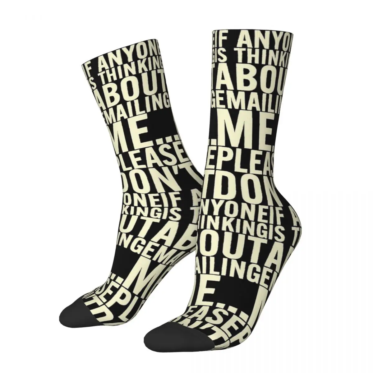 Please Don't Email Me Socks Harajuku Super Soft Stockings All Season Long Socks Accessories for Unisex Christmas Gifts