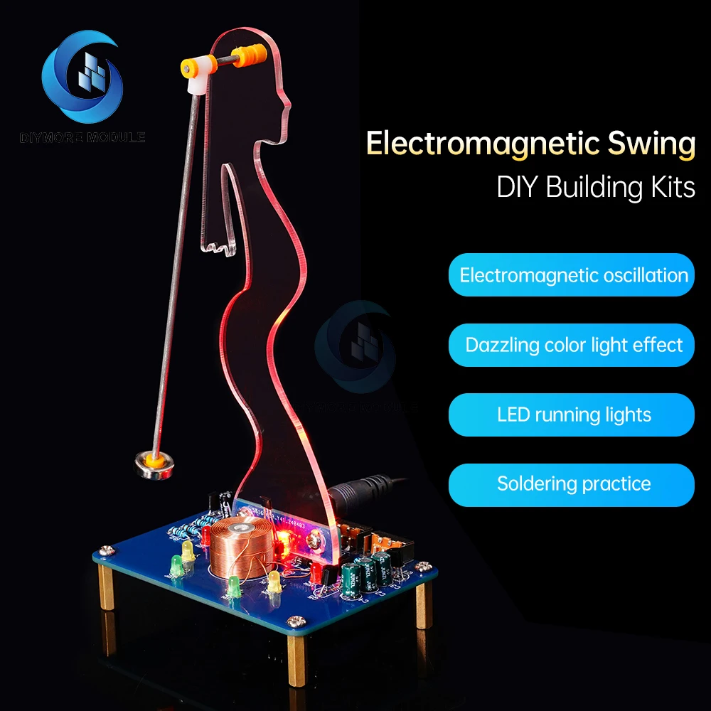 DC5V Electronic Swing Kit Electromagnetic Swing Experimental Circuit Production DIY Welding Kit Loose Parts