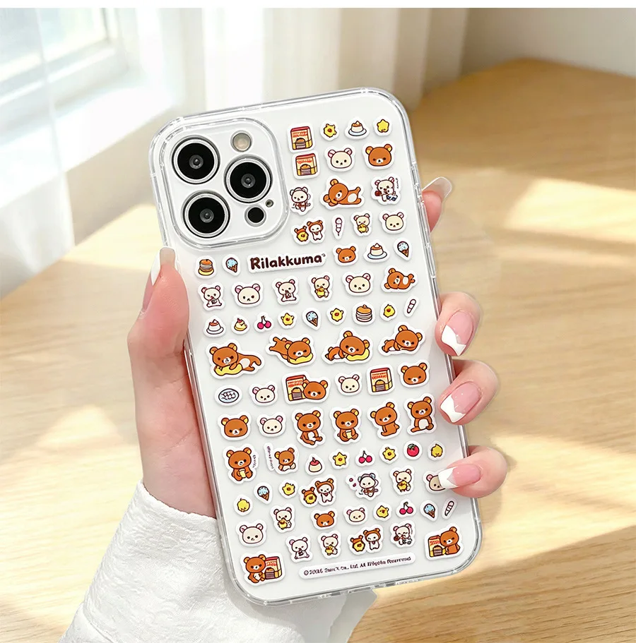 Cartoon Kawaii Rilakkuma Beanie Bubble Sticker Kawaii Anime Dreidimensionale 3D Puffy Bulk Aufkleber DIY Spielzeug Aufkleber Geschenk – Detail 8