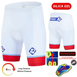 2025 FDJ Summer Pro Team Cycling Bib Shorts Race Lightweight Bike Downhill Shorts MTB 19D gel Cushion Bicycle Shorts Ciclismo