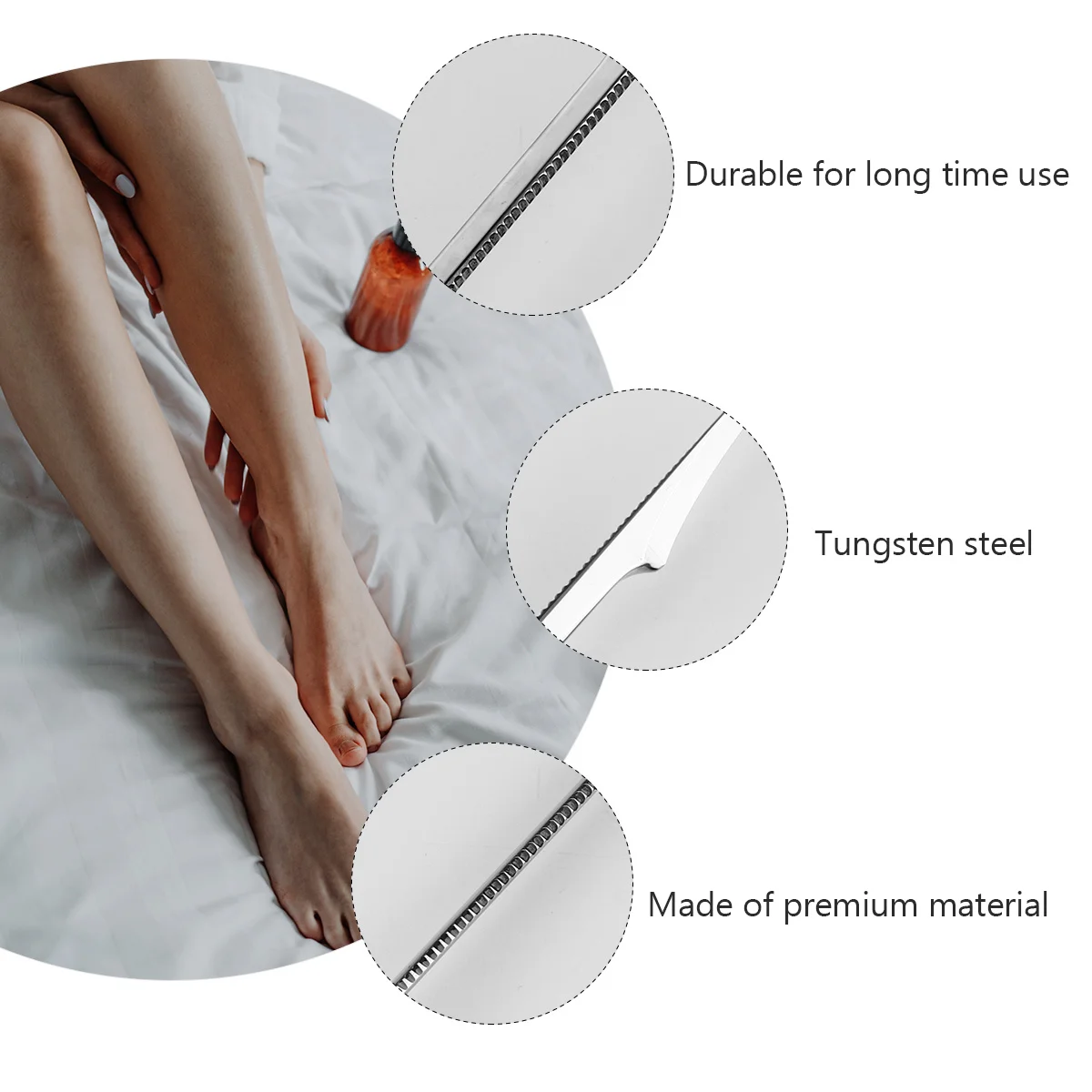 3Pcs Foot Dead Skin Scraper Pedicure Tool Premium Callus Remover Cuticle Shaver Professional Home Foot Care Tool Smooth Callous