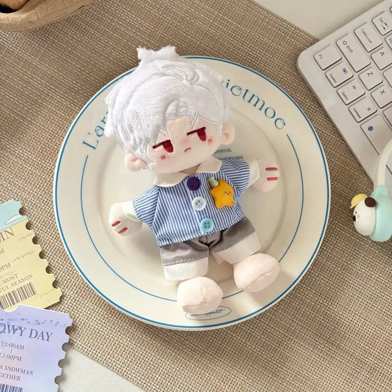 15cm Love and Deepspace Rafayel Xavier Zayne Cartoon Cotton Doll Clothes Shirt Shorts Accessories Children's Christmas Gift Toys