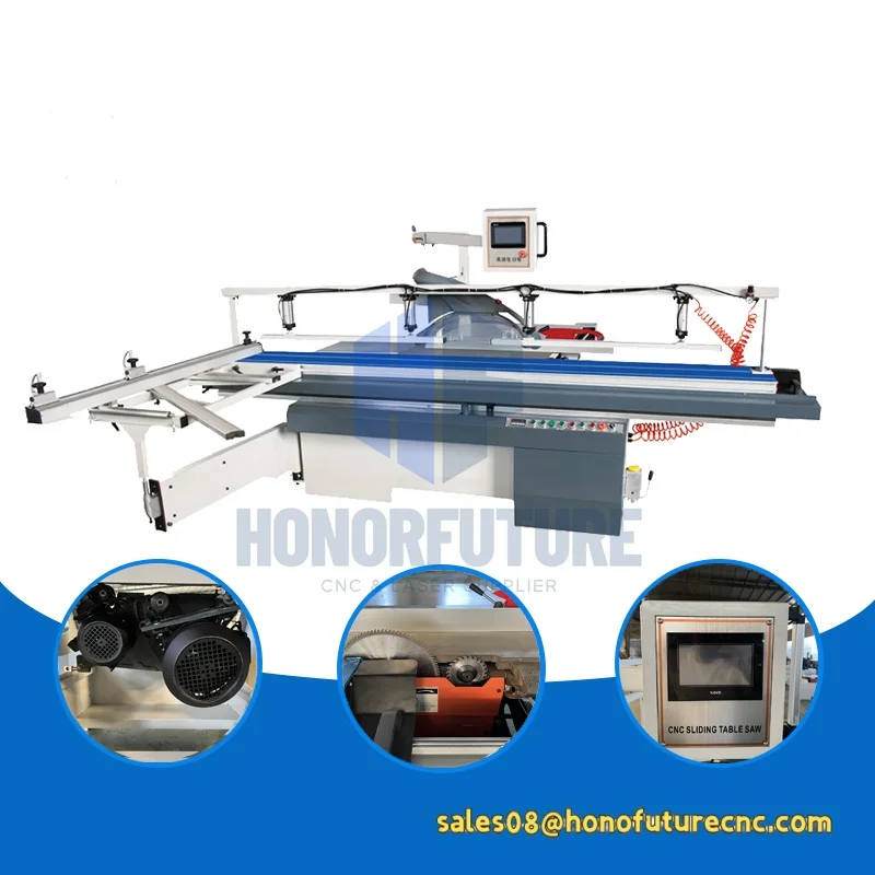 

Factory Sales 45 Degree Woodworking Sliding Table Wood Saw High Precision Panel Saw Machine Wooden Door Machining Tools