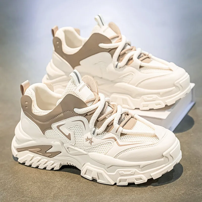 

2025 New Men's Thick Bottom Dad Sneakers | Lightweight Casual Fashion Low Top Youth Trendy Sneakers