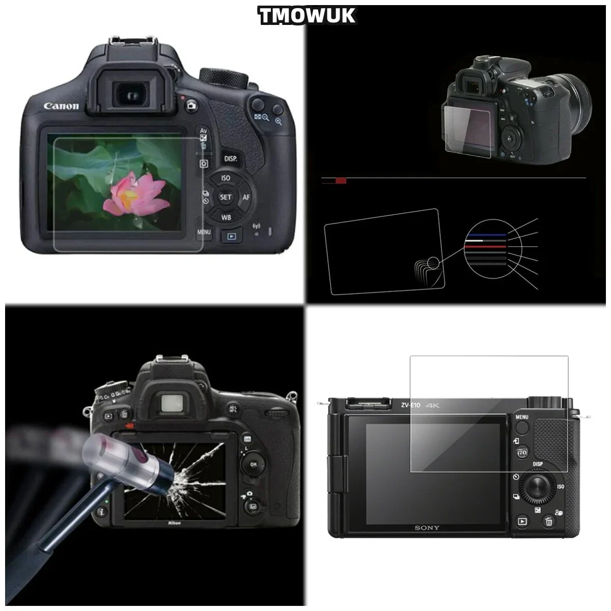 Precision - Cut Tempered Glass Protector For Sony DSC - RX100 VII Mark 7 RX100M7 RX100VII RX100 M7 Mark7 SLR