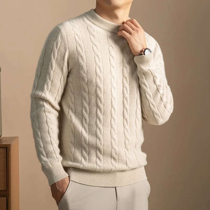 New Cashmere Men Sweater Autumn Winter Sweater 100% Cashmere Pullover Clothes