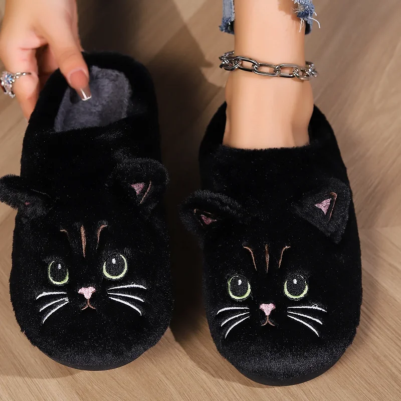 Neue Flauschige Katzenpfoten-Hausschuhe für Damen, Warme Winter-Pantoffeln, Lustige Flauschige Tierpfoten-Innenschuhe – Detail 33