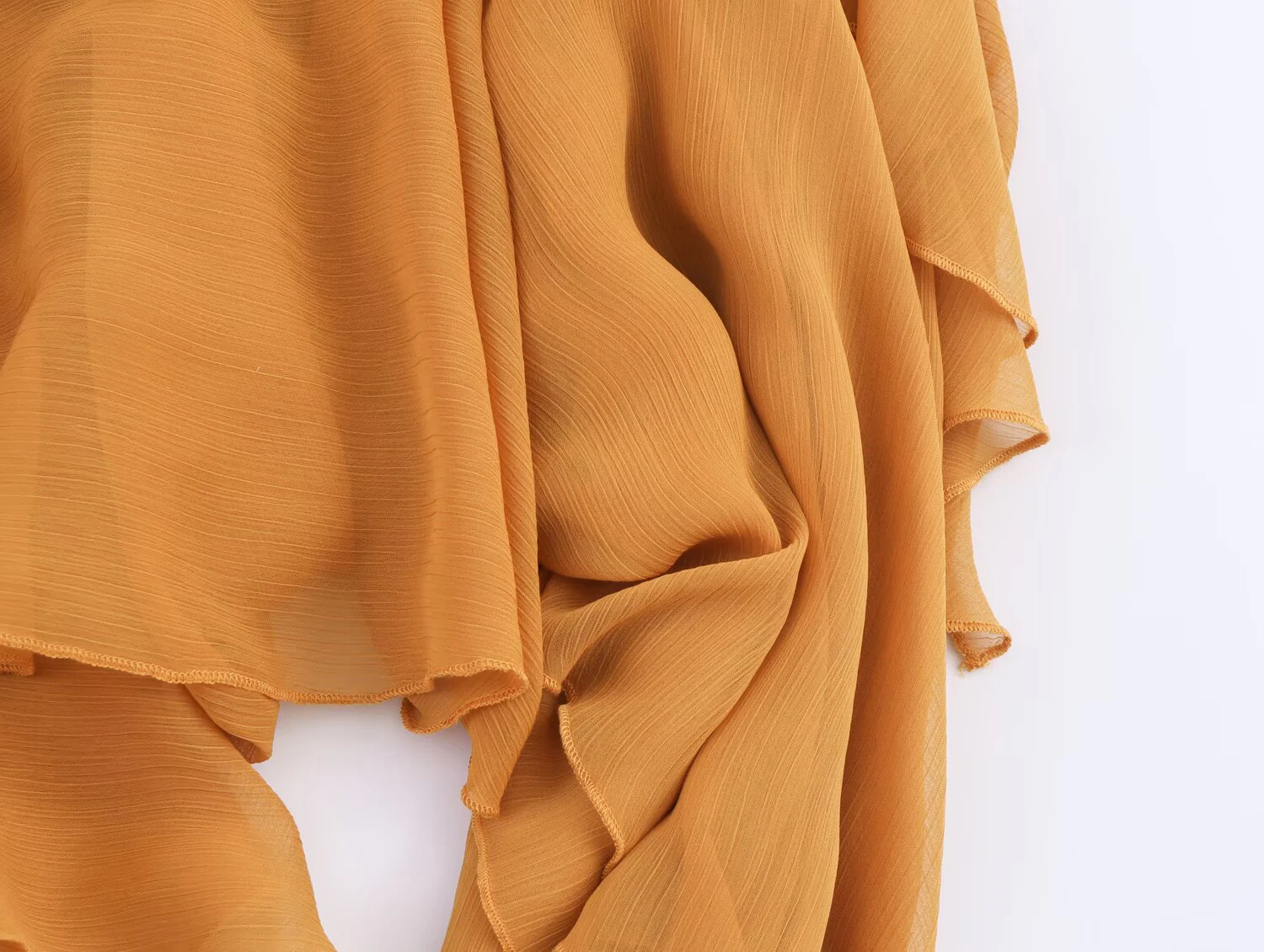 ZERAINS Autumn new women's clothing European and American style fashion personality asymmetrical layered decoration Midi skirt