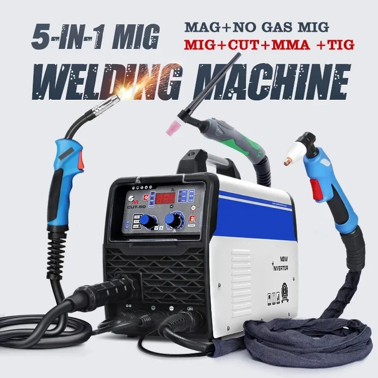 Smart Portable 4 in 1 Welding Machine  MIG TIG CUT MMA and Flux Welding Without Gas Multifunction Welding Machine