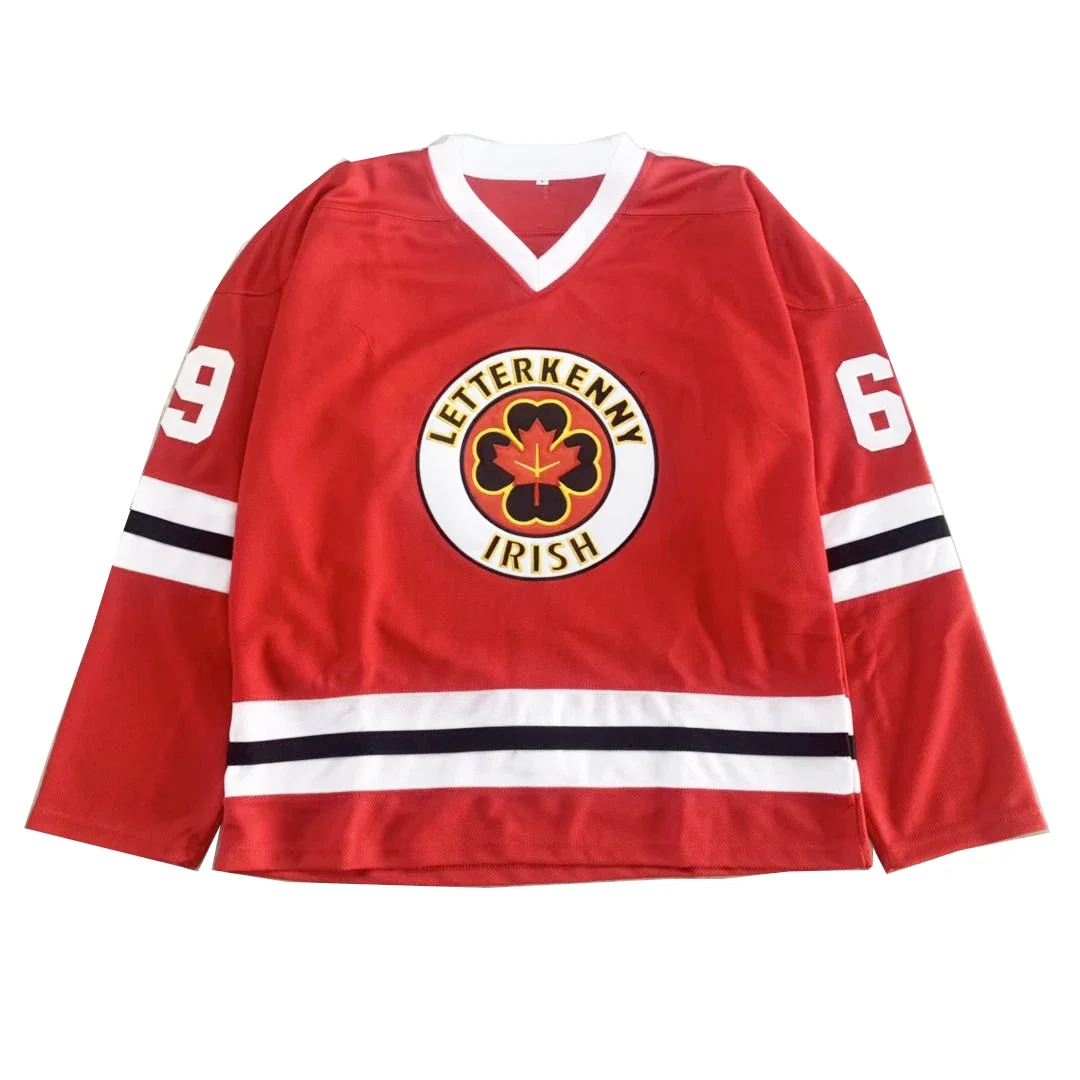 Ice Hockey Jersey Letterkenny Irish 69 Shoresy Sewing Embroidery Outdoor Sportswear Jerseys High Quality Red White 2023 New