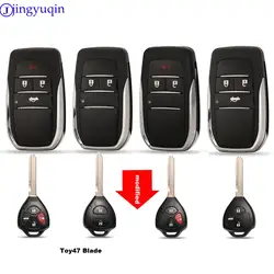 jingyuqin TOY47 Blade Car Key Shell dla Toyota Crown Camry Corolla Reiz RAV4 Avalon Venza Matrix Auto Fob Case