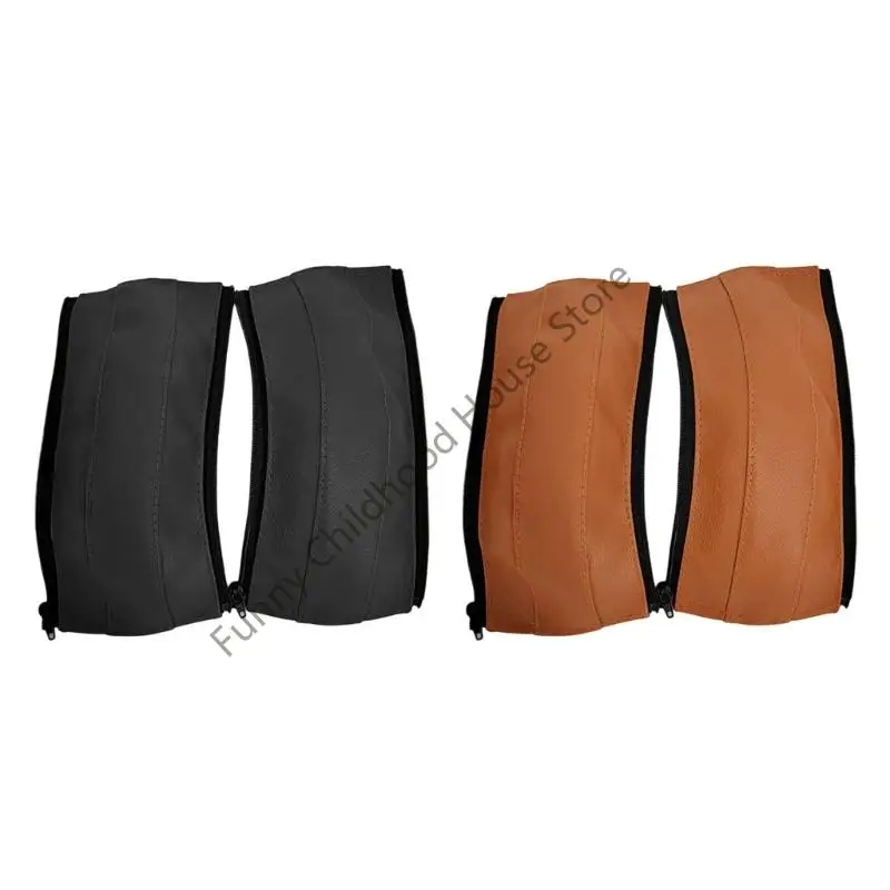 

D0LA Premium PU Leather Strollers Grip Protectors with Zipper Design Easy To Clean And Practical For Practical Use