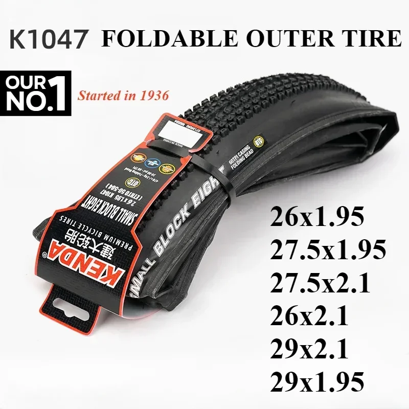 

KENDA Anti K1047 26/27.5/29" MTB Bike Outer Tire Low Resistance Foldable Puncture Protection Urltra-Light Rubber Folding Tire