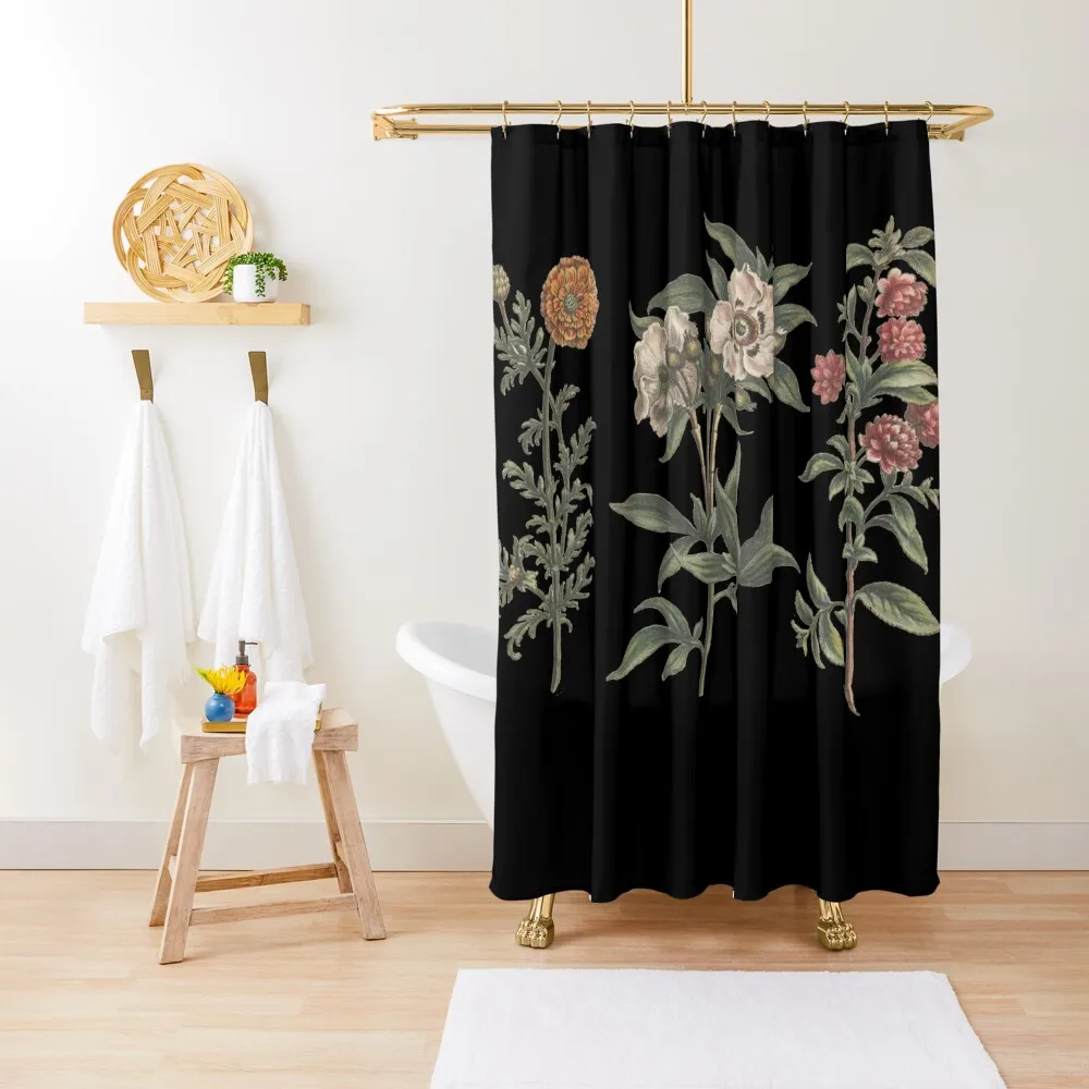 

Vintage Flower Chart Shower Curtain Bathroom Accessorys Luxury Bathroom For Shower Elegant Bathroom Curtain