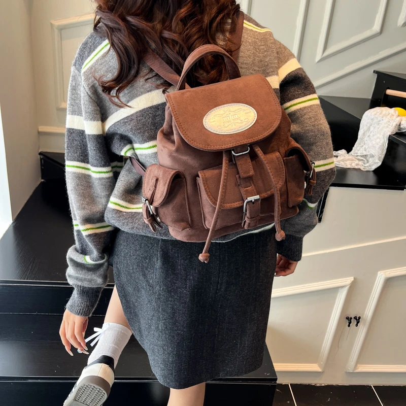 Hot Trendy Solid Nylon Cloth Commuting Sewing Thread Soft School Bag 2026 Hot Sale Large Capacity Sweet Ladies Fashion Backpacks