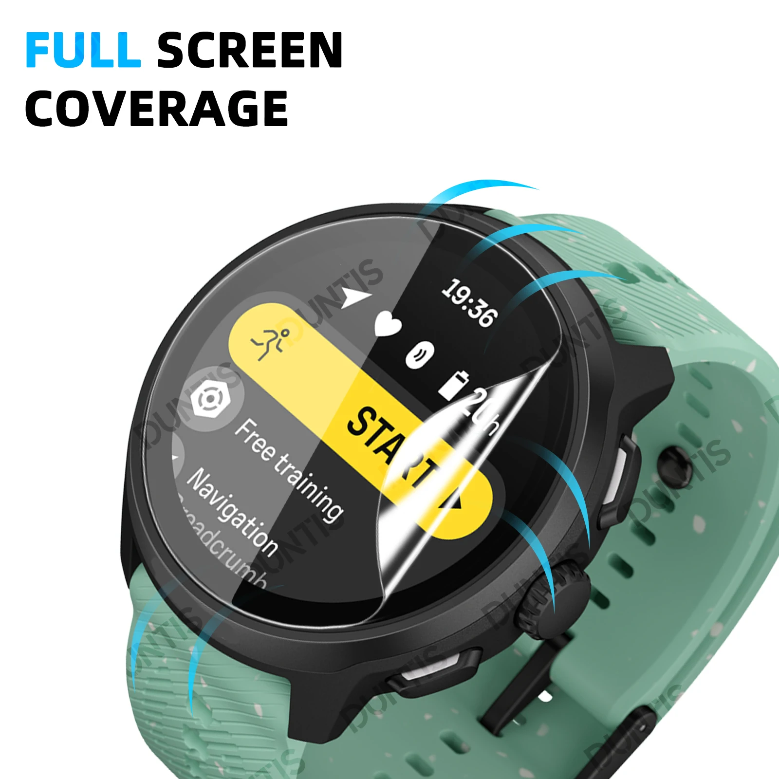 3D Screen Protector for Suunto Run 2 Flexible Hydrogel HD Clear Full Coverage Protection Film Accessories (Not Glass)