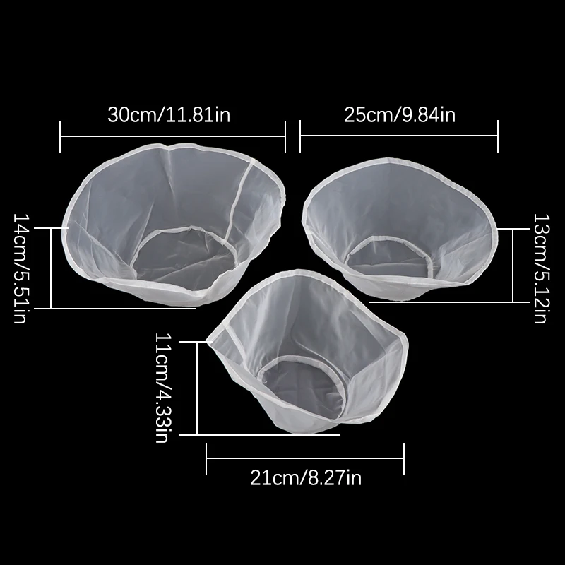 1Pc Soy Milk Filter Net Bag Nylon Liquid Filter Net Bag Milk Coffee Filter Net Bag Reusable Squeeze Mesh Kitchen Tool