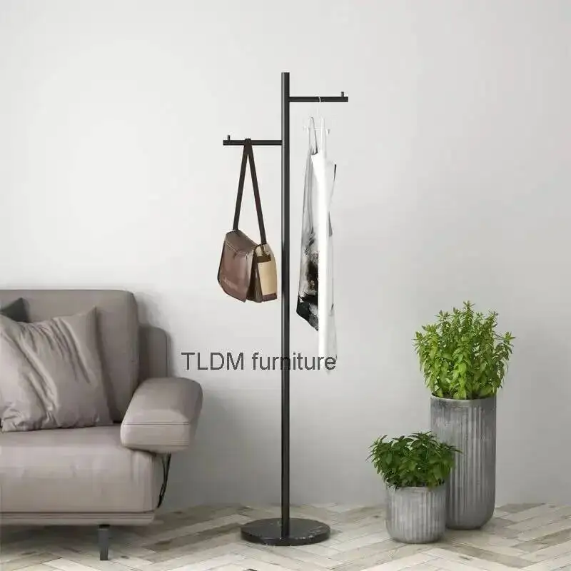 

Coat Nordic Floor Wrought Rack Iron Household Simple Clothes Hanger Bedroom Clothing Rack Stand Hotel Hallway Clothes Bag Shelf