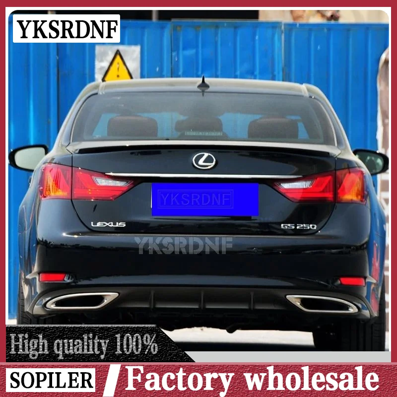 

Спойлер YKSRDNF для LEXUS GS350 GS300 GS450 2013-2019, высококачественный спойлер из АБС-материала для заднего крыла автомобиля, задний спойлер праймера цвета