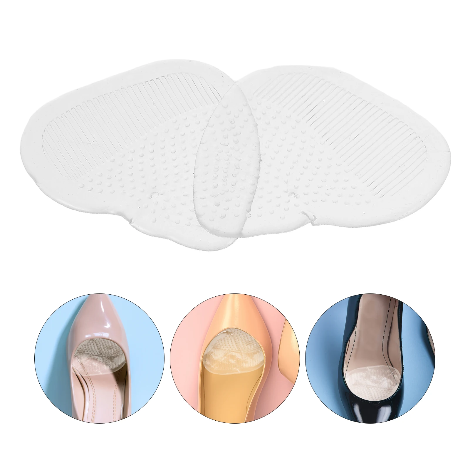 

10 Pairs Anti-Wear Forefoot Silica Gel Shoe Inserts Non-Slip Foot Pads for Women Men High Heels Flats Metatarsal Pads for All