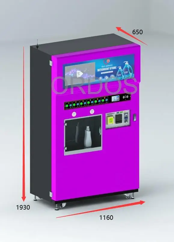 China Factory Direct sales 24Hours coin operation App remote management system liquid soap refill detergent vending machine