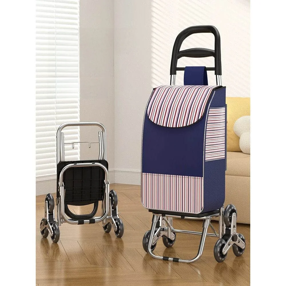 quiet-portable-shopping-cart-foldable-hand-pulling-vegetable-buying-car-sturdy-stainless-steel-frame-for-housewives-in-korea