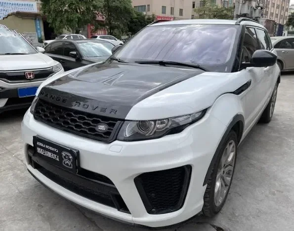 New！ Real Carbon Fiber Bonnet For Land Rover Range Rover Evoque 2016 2017 2018 2019 2020 2021 2022 SVR Front Engine Hood Vent Co