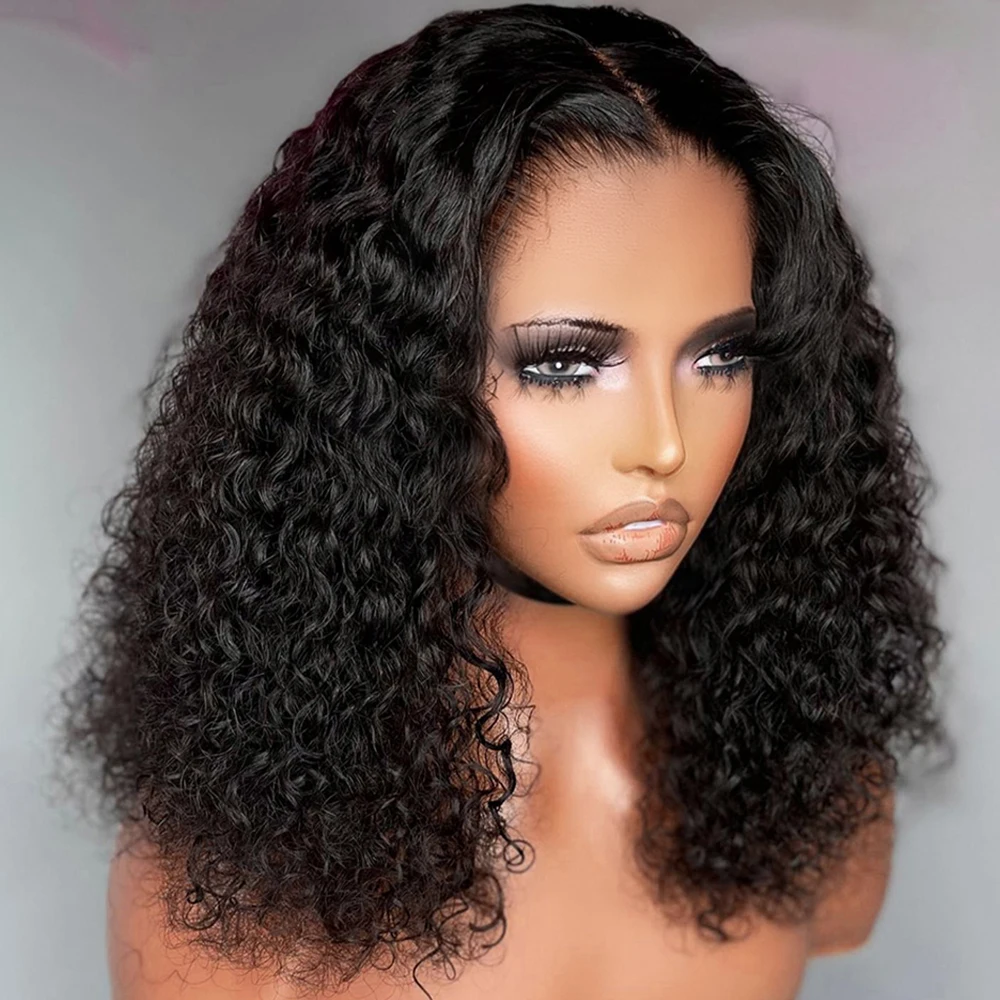 Curly Short Bob Human Hair Wigs Glueless HD Lace Frontal Wig 7x5 13x4 Deep Wave Lace Frontal Wig Brazilian For Women Preplucked