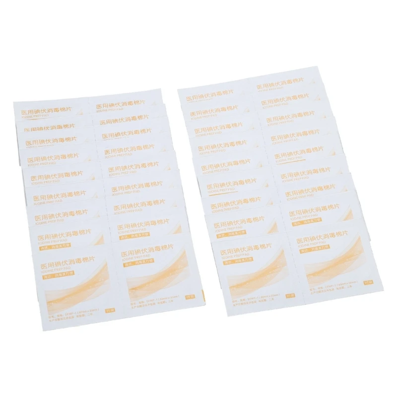 30 Pcs/Set Iodine Sheet Medical First Aid Disposable Sterilizat Drop Shipping