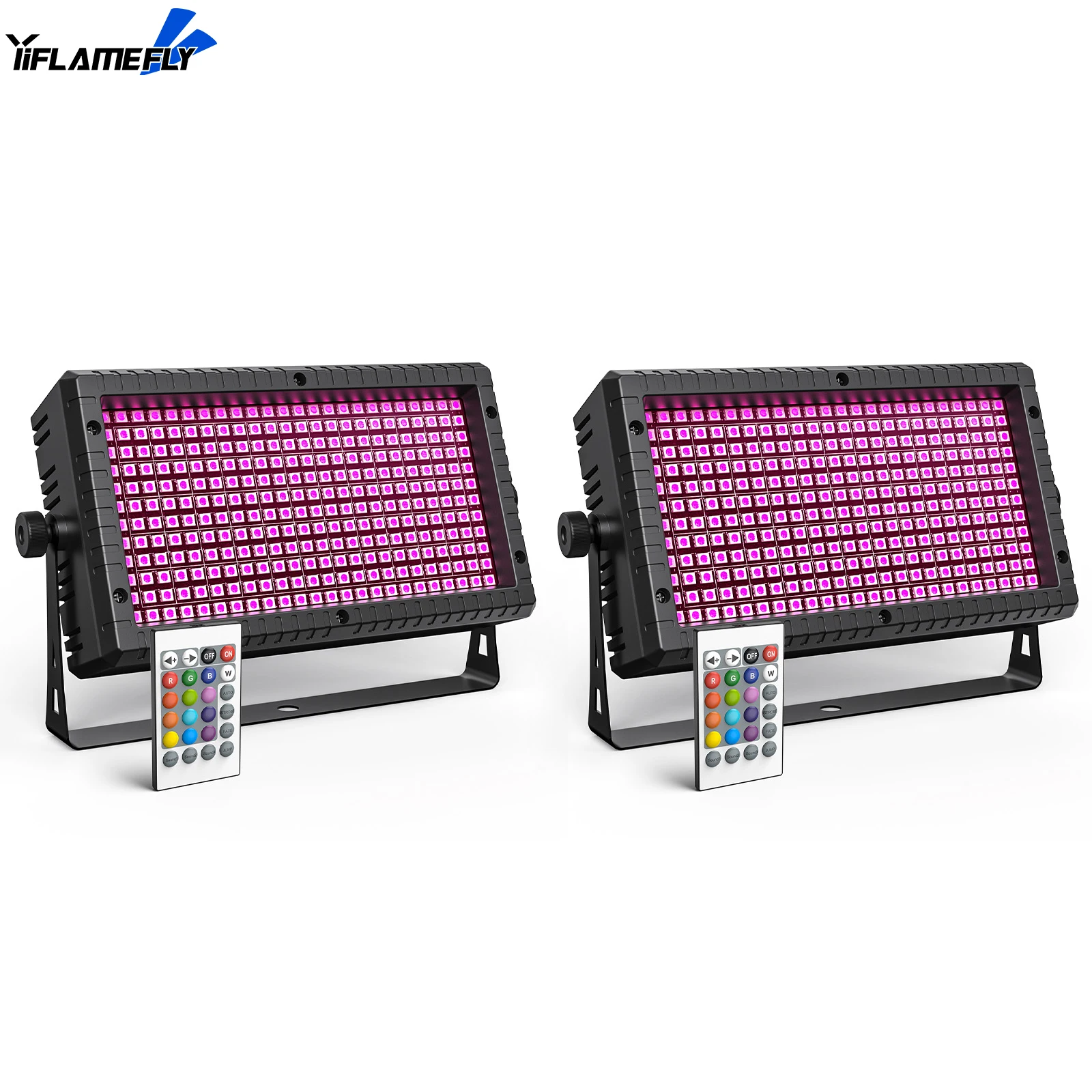 

Yiflamefly, 2 шт., 60 Вт, мини-светодиодный стробоскоп RGBW, 4 в 1, настенный светильник от DMX512 (10 каналов), голосовое управление для вечеринок, концертов, дискотек, диджеев
